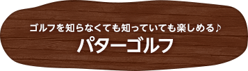 ゴルフを知らなくても知っていても楽しめる♪パターゴルフ