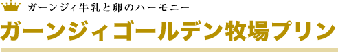 ガーンジィ牛乳と卵のハーモニー ガーンジィゴールデン牧場プリン