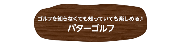 ゴルフを知らなくても知っていても楽しめる♪パターゴルフ